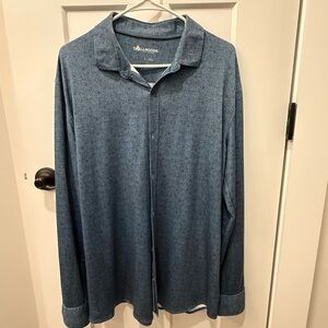 Tallwoods Men’s Long Sleeve Performance Polo – Blue – Size XL – Like New